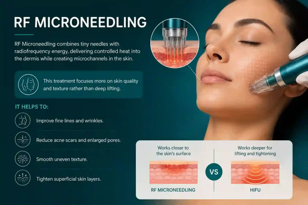 What Does RF Microneedling Do That HIFU Alone Cannot Borehamwood